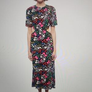 The Kooples Joyful Flowers Midi Dress